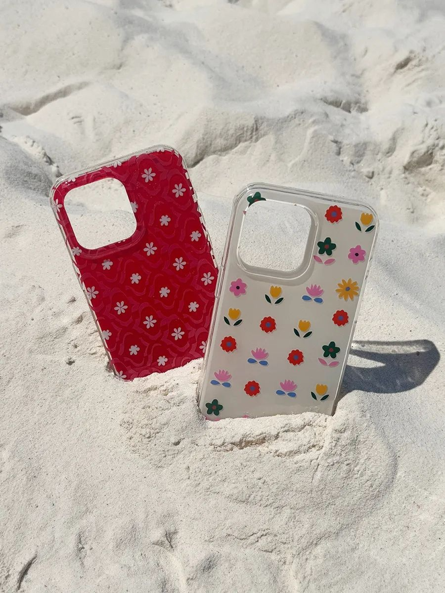Dural-Layer Glossy IMD Floral iPhone Case