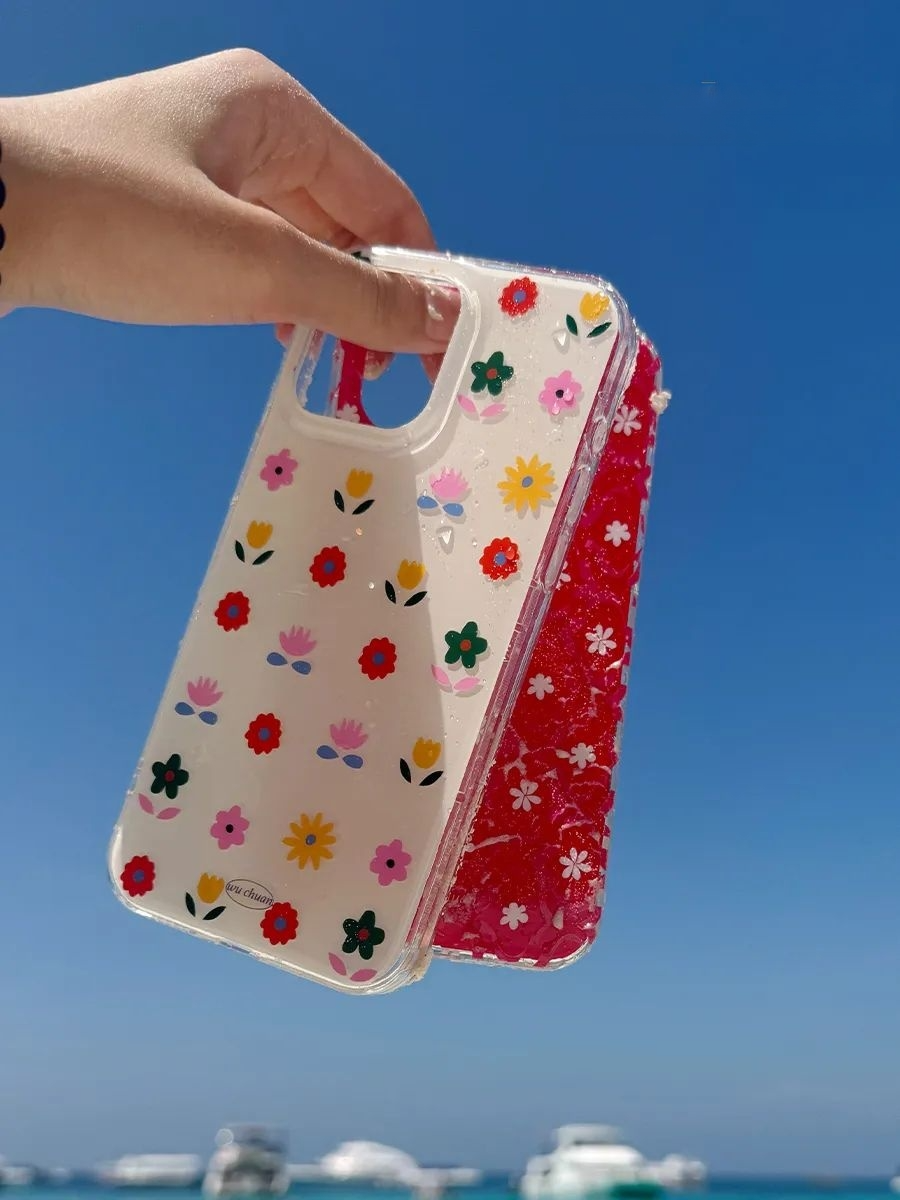 Dural-Layer Glossy IMD Floral iPhone Case