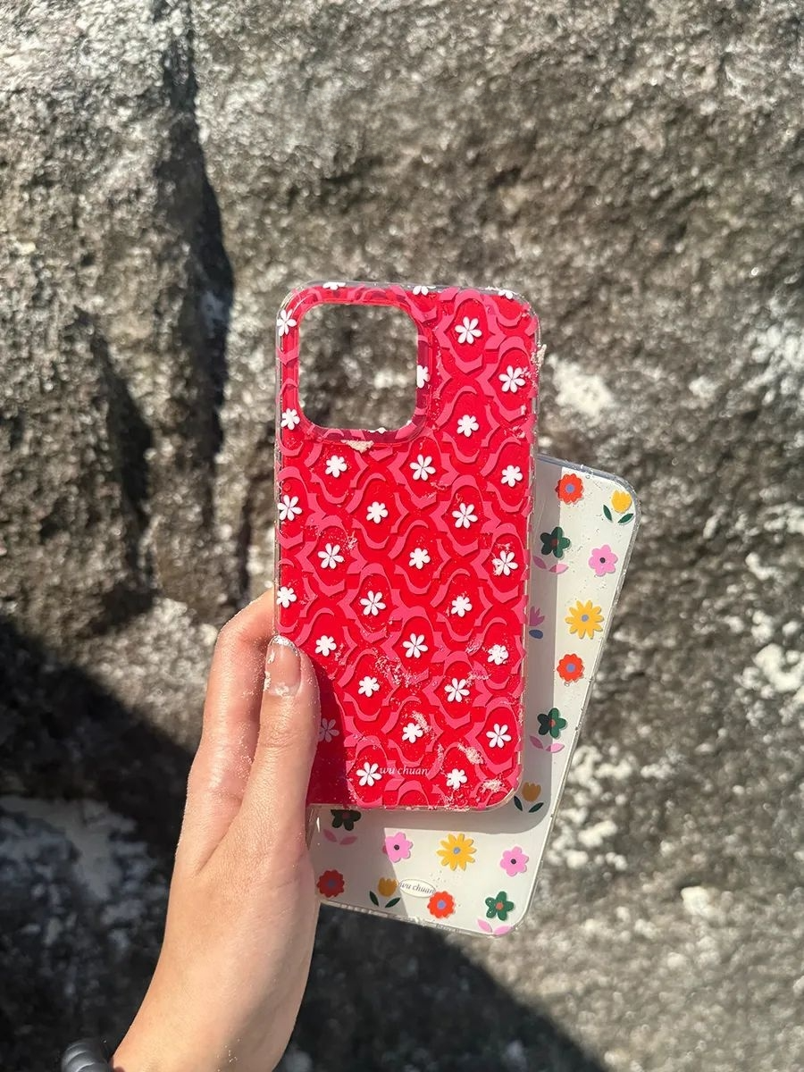 Dural-Layer Glossy IMD Floral iPhone Case