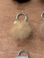 Genuine Mink Fur Pom-Pom Keychain Charm