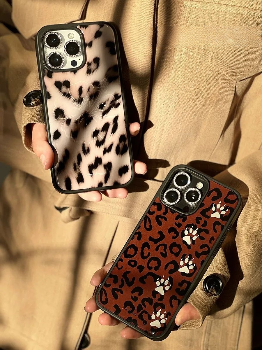 Luxury Leopard Print Epoxy Phone Case