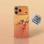 Chinoiserie Magpie & Plum Blossom Laser Metallic Phone Case-YX