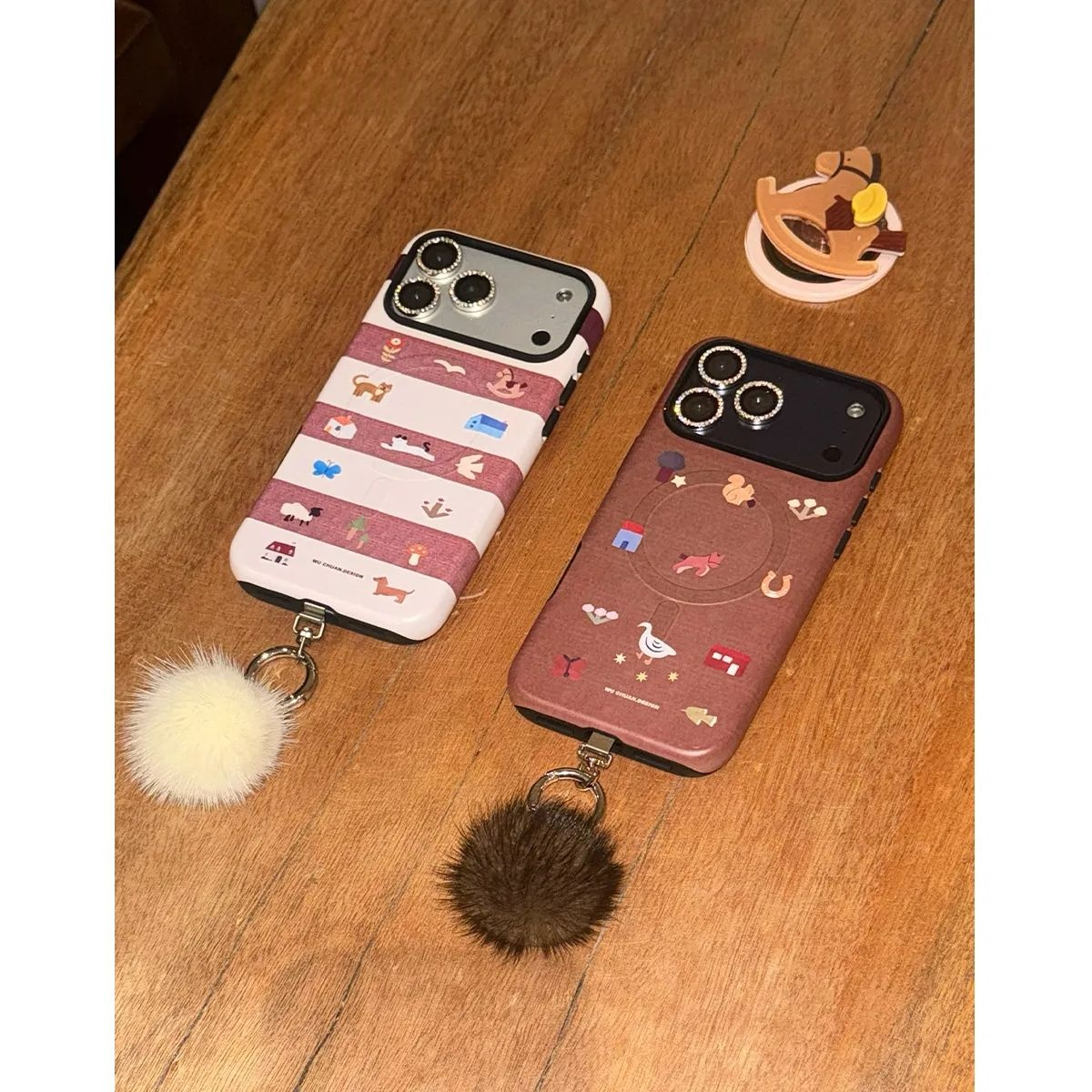 Caramel Pony Double Layer Film Printed Phone Case with MagSafe