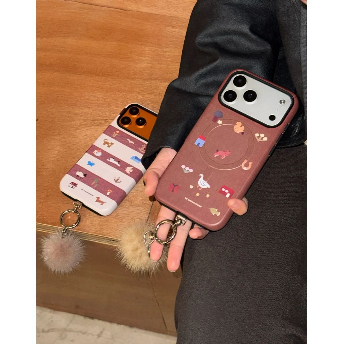 Caramel Pony Double Layer Film Printed Phone Case with MagSafe