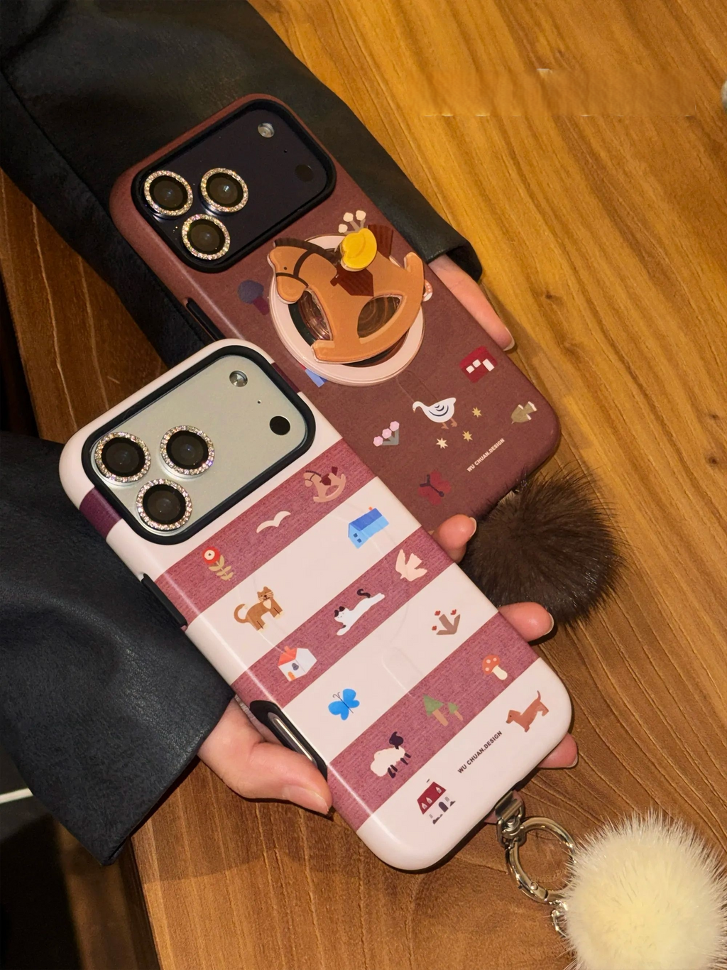 Caramel Pony Double Layer Film Printed Phone Case with MagSafe