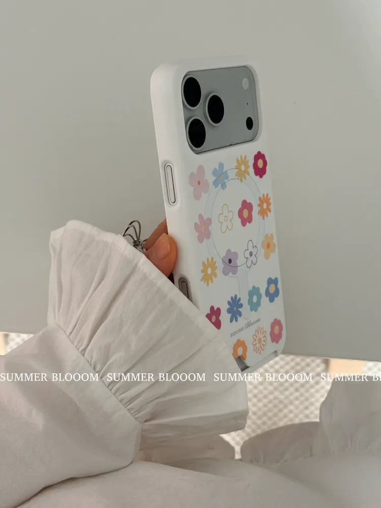 Artistic Spring Floral Phone Case with Slot&MagSafe - SB-IML