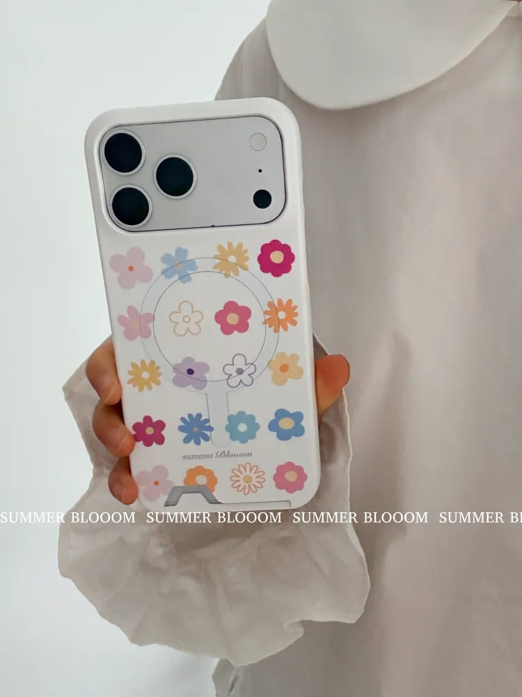 Artistic Spring Floral Phone Case with Slot&MagSafe - SB-IML