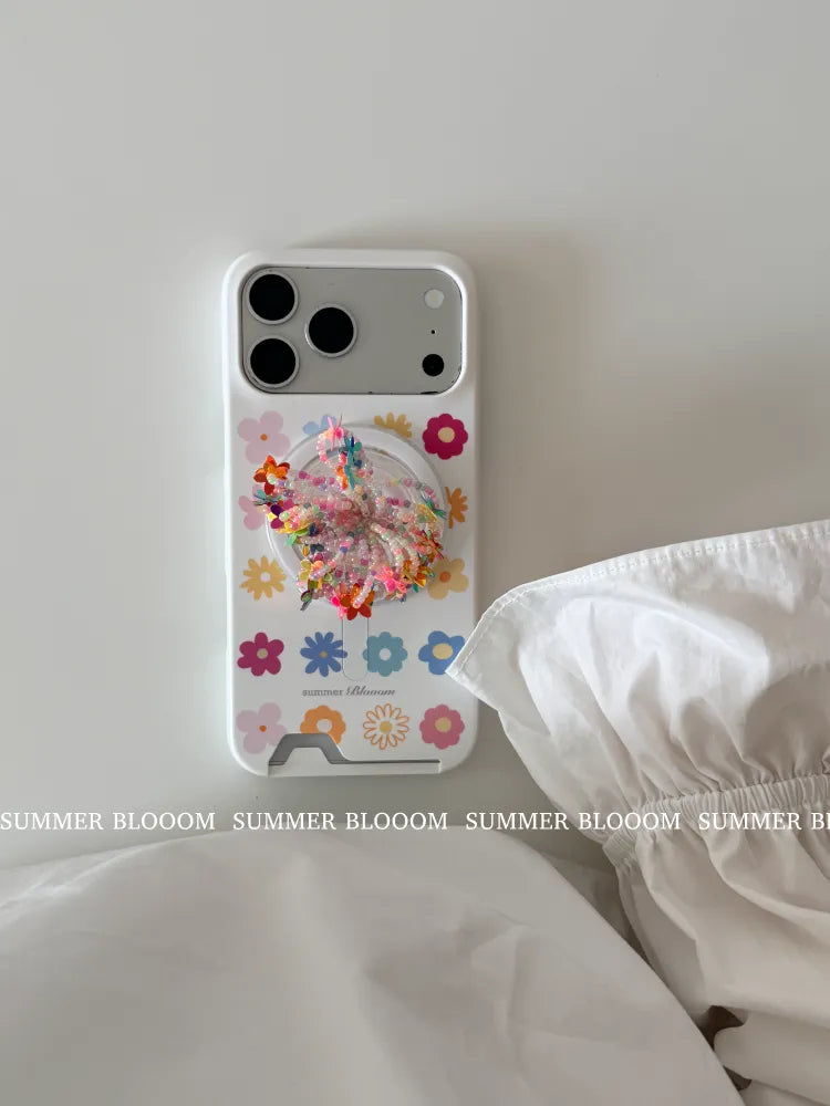 Artistic Spring Floral Phone Case with Slot&MagSafe - SB-IML