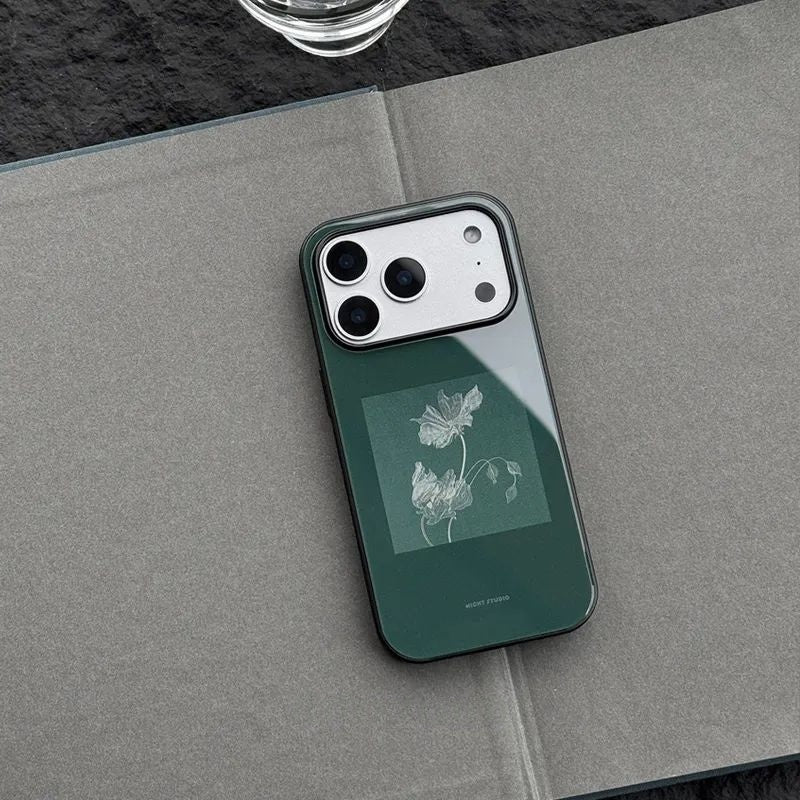 The Emerald Simple Flora Premium Glass Case-NS