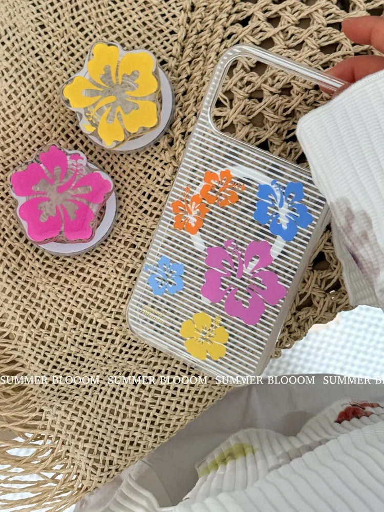 Clear Ins Style Tropical Flower Artistic Phone Case - SB-MagSafe