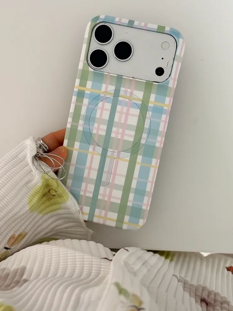 Aesthetic Plaid iPhone Case - Single Layer SB-IML MagSafe