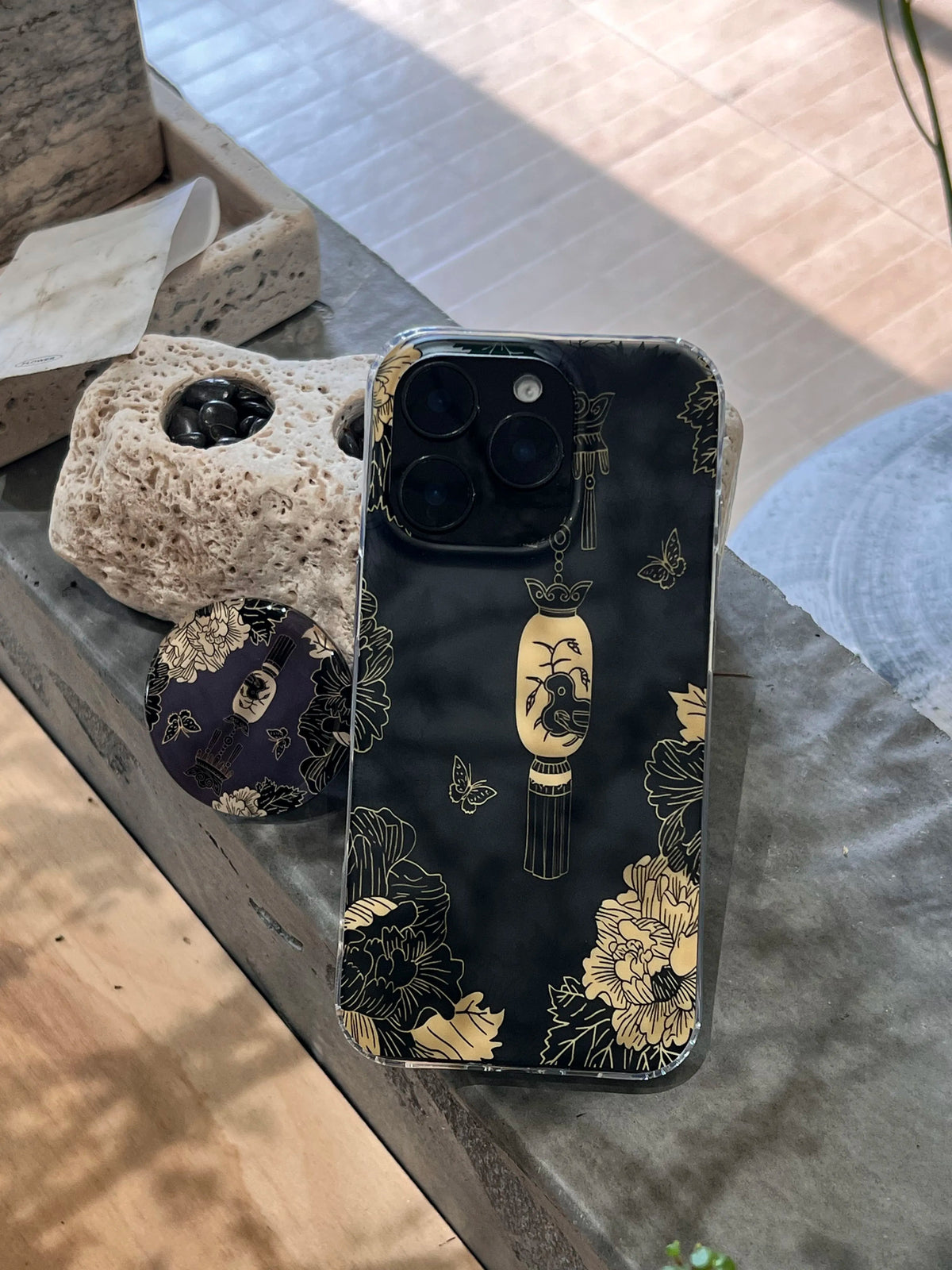Chinoiserie Flower/Butterfly/Lantern IMD Phone Case-YSH