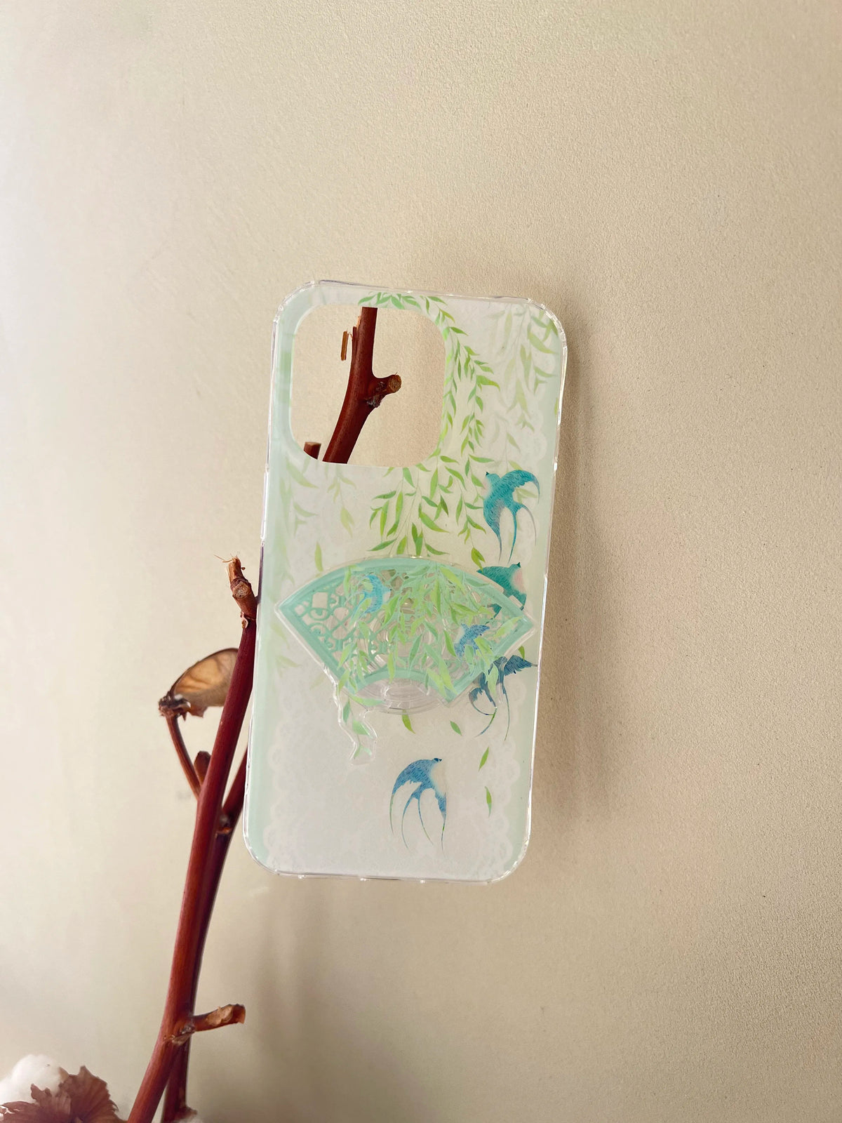 Chinoiserie Spring Willow & Swallows Frosted IMD Phone Case-YSH