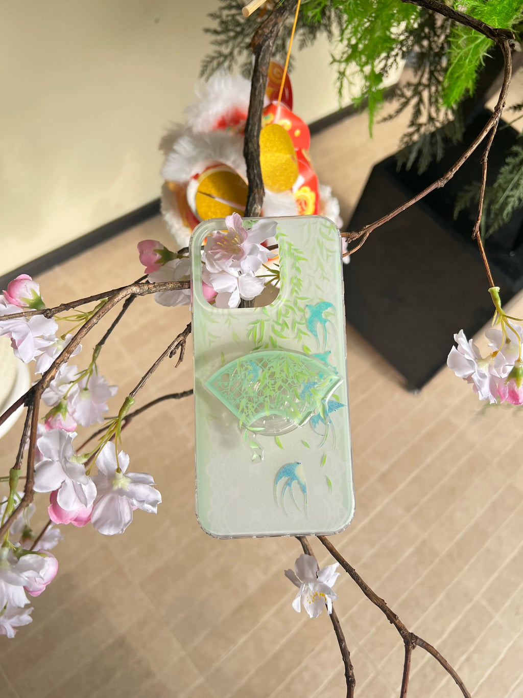 Chinoiserie Spring Willow & Swallows Frosted IMD Phone Case-YSH