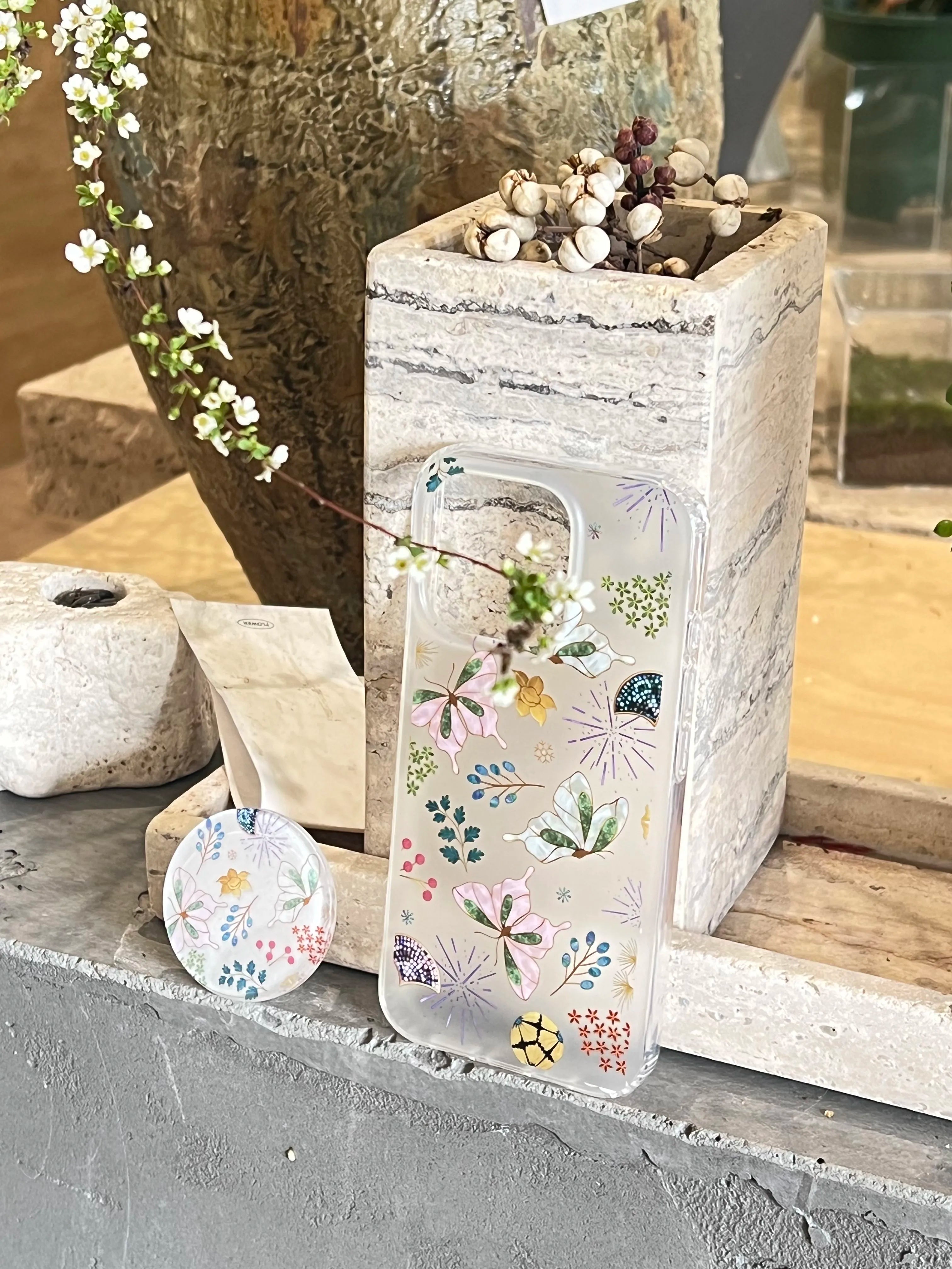 Iridescent Butterfly & Floral Collection IMD Phone Case-YSH