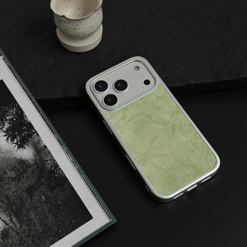 New Chinese Style Emerald Green Tempered Glass Phone Case-NS