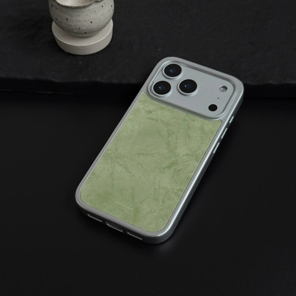 New Chinese Style Emerald Green Tempered Glass Phone Case-NS