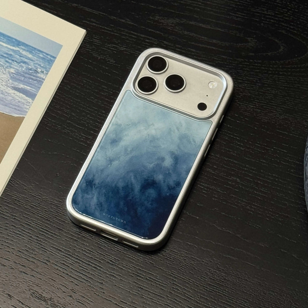 Luxury Wind and Wave Tempered Glass Phone Case-CHO