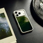 Artistic Green Ink-Wash Bamboo Shadow Glass Case-CHO