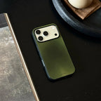 Chinoiserie Moss Green Tempered Glass Phone Case-CHO