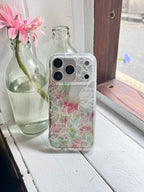 Matte Transparent Floral IMD Phone Case-YSH