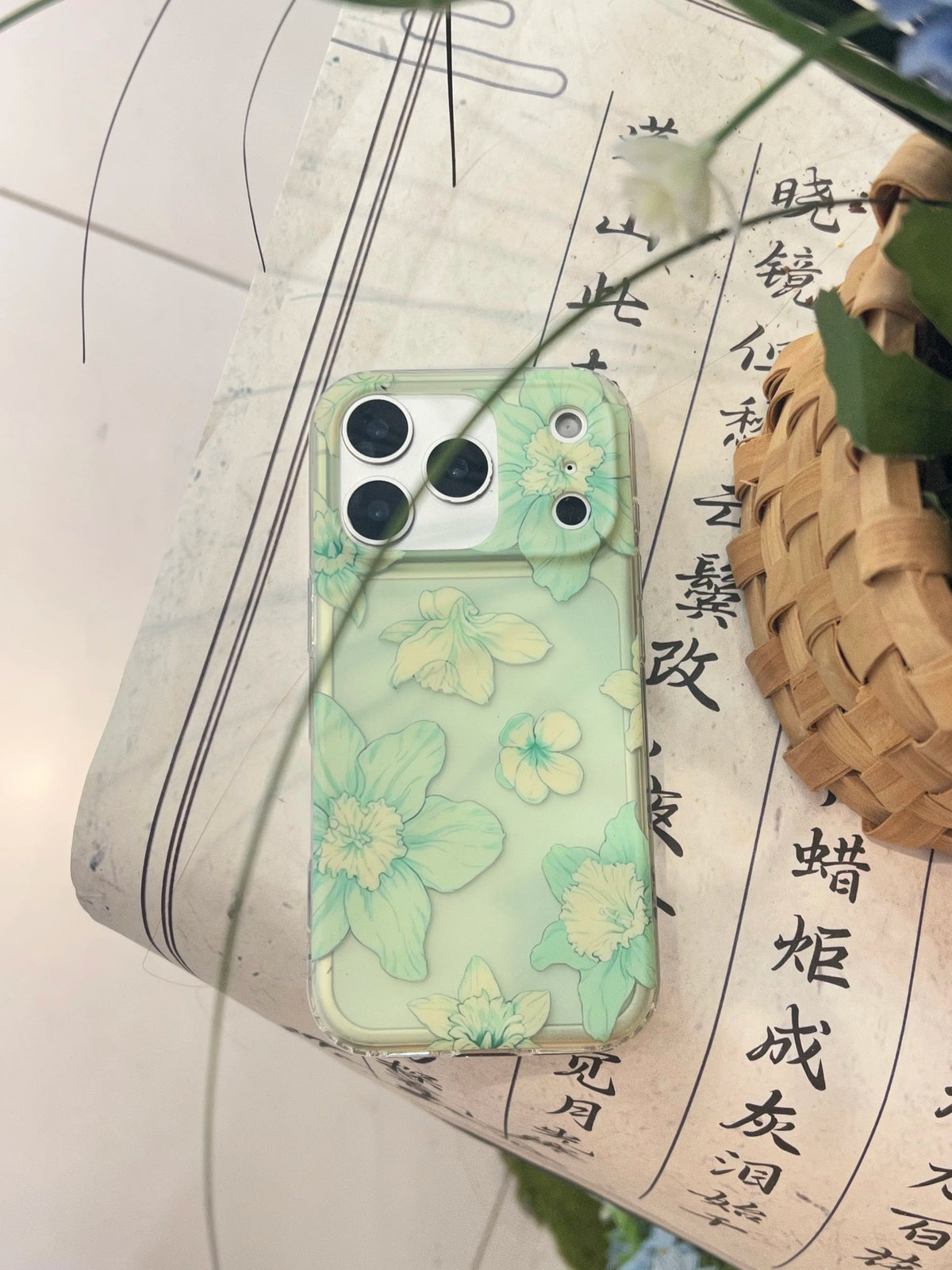 Luxury Mint Green Floral IMD Phone Case-YSH