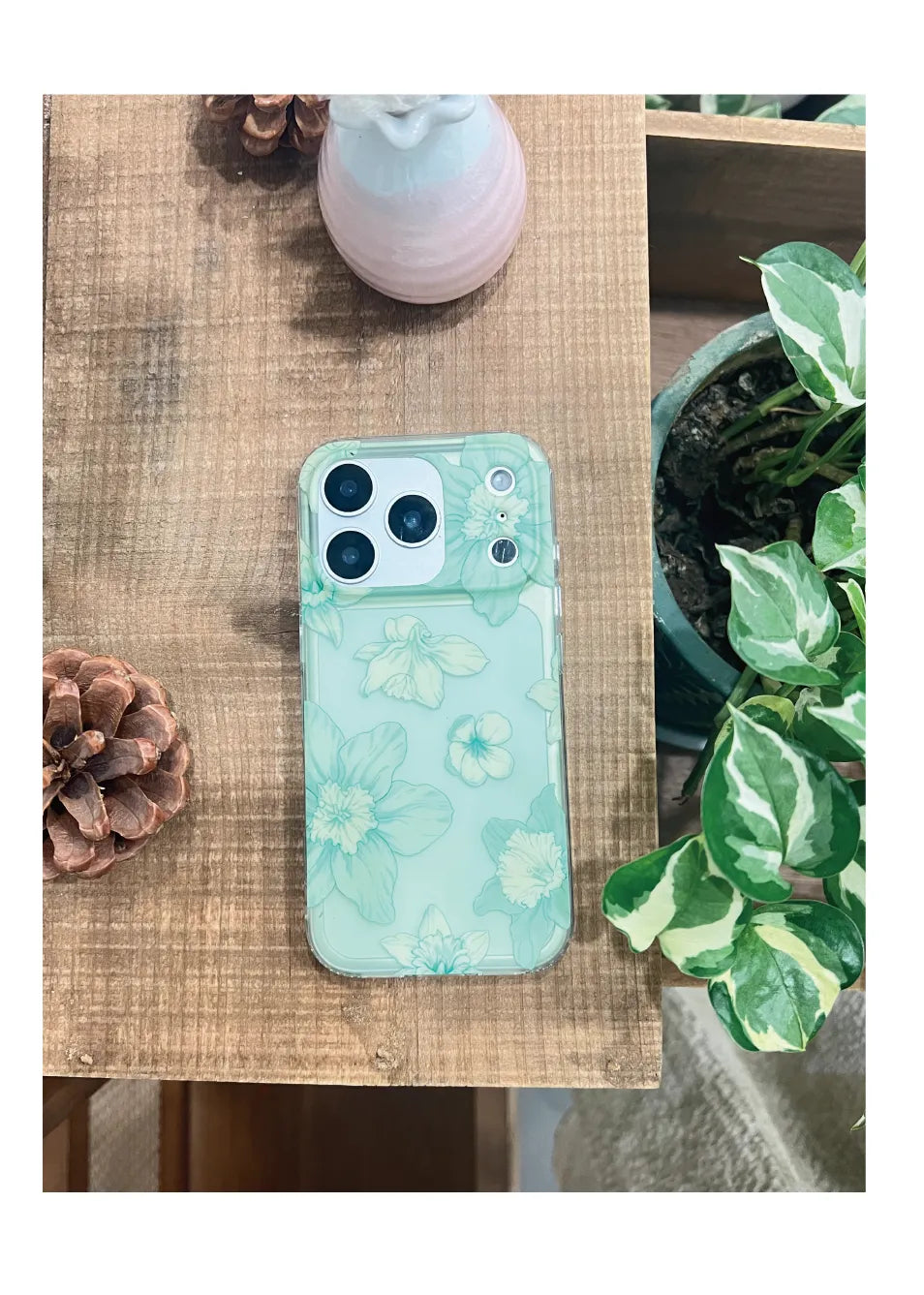 Luxury Mint Green Floral IMD Phone Case-YSH