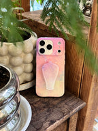 Aesthetic Floral with Porcelain Vase Grip IMD Phone Case-YSH