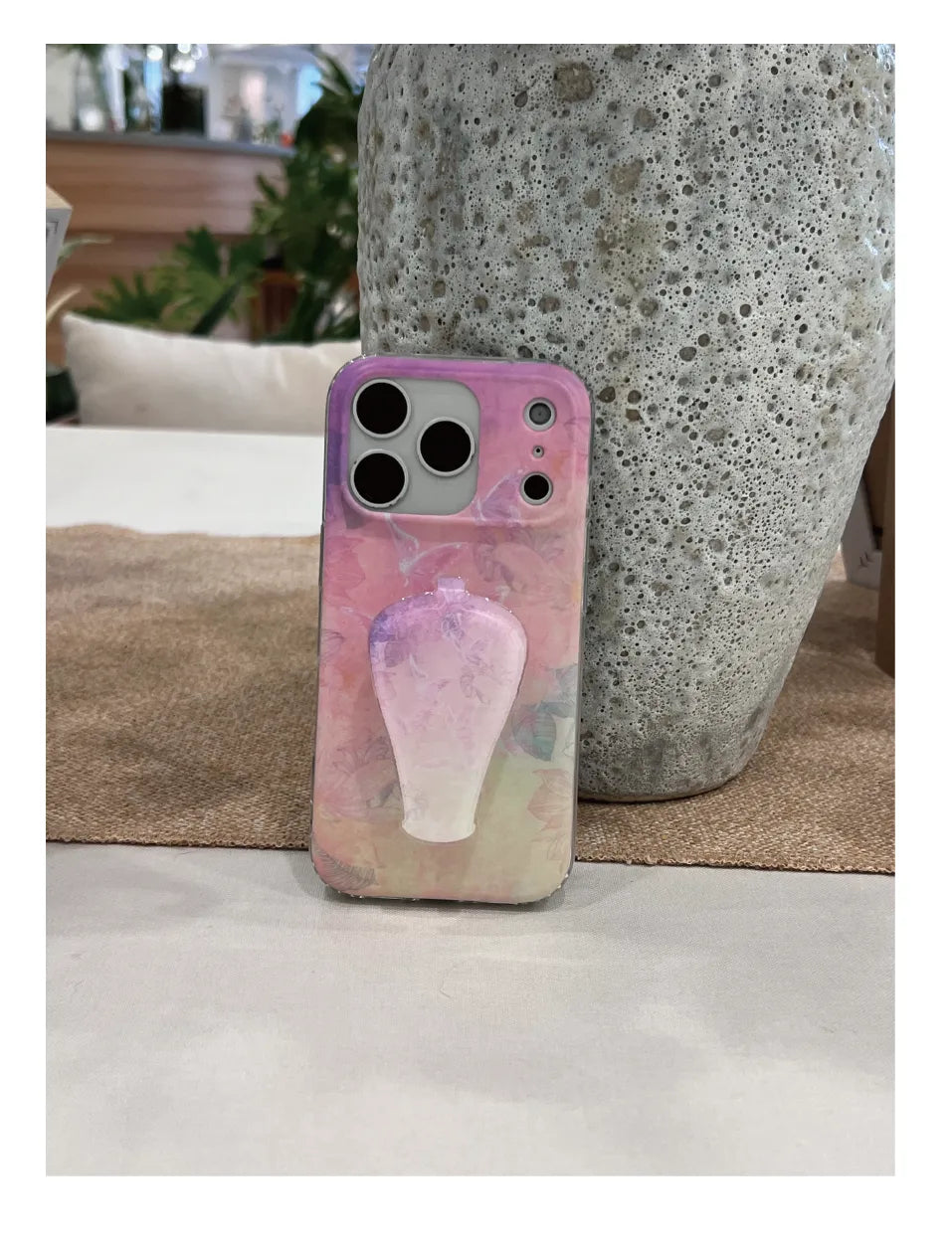 Aesthetic Floral with Porcelain Vase Grip IMD Phone Case-YSH