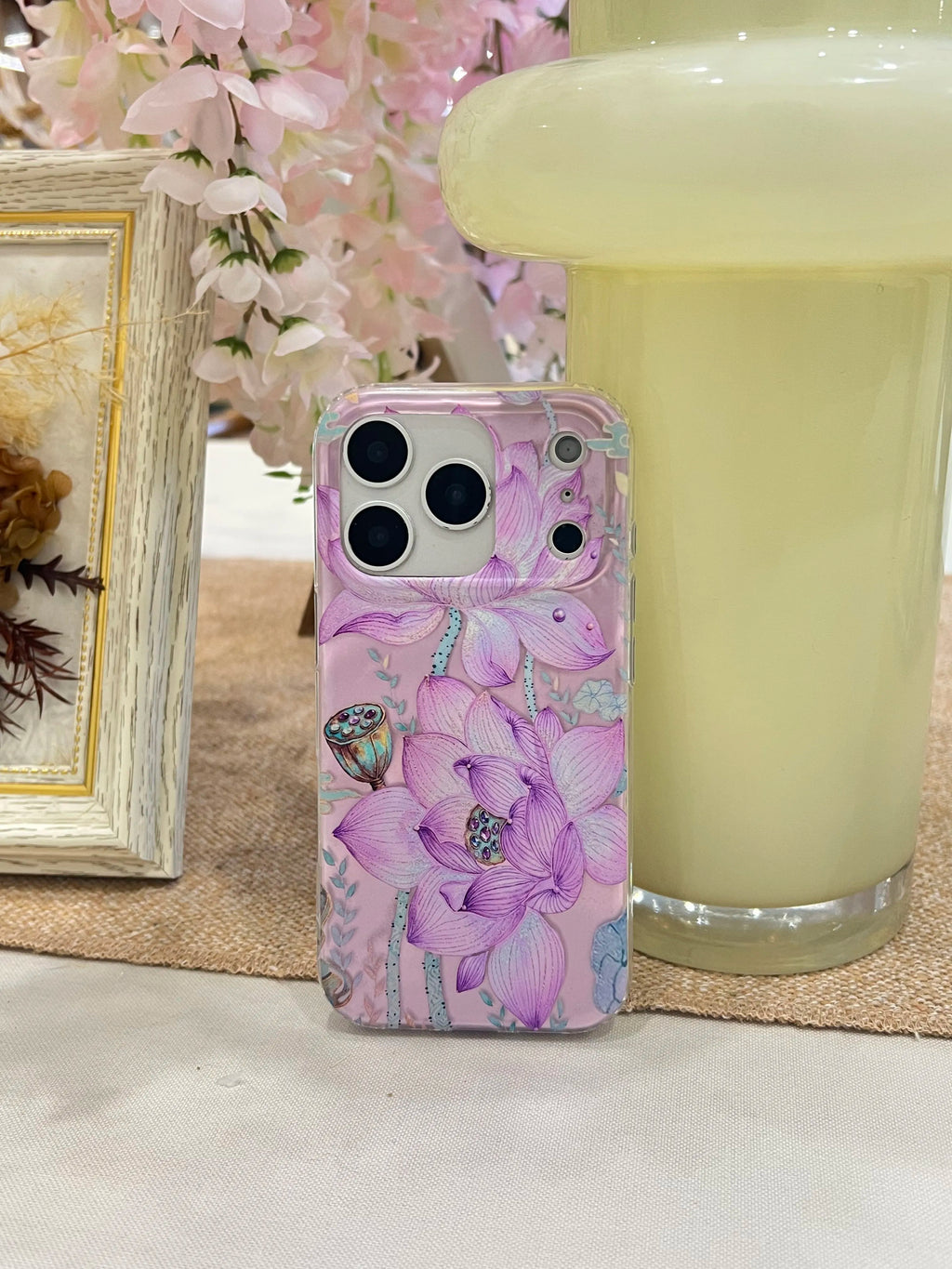 Shimmering Pink-Purple Lotus IMD Phone Case-YSH