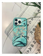 Luxury Shimmering Cyan Orchid IMD Phone Case-YSH