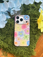 Gold Glitter Pastel Pressed Floral Collage Phone Case-YSH