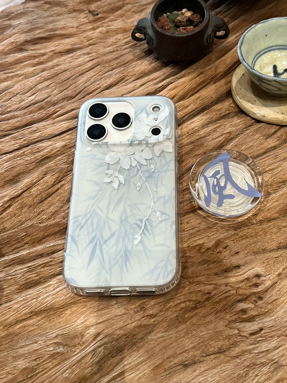 Minimalist Ink Bamboo & Floral Phone Case-YSH002IMD