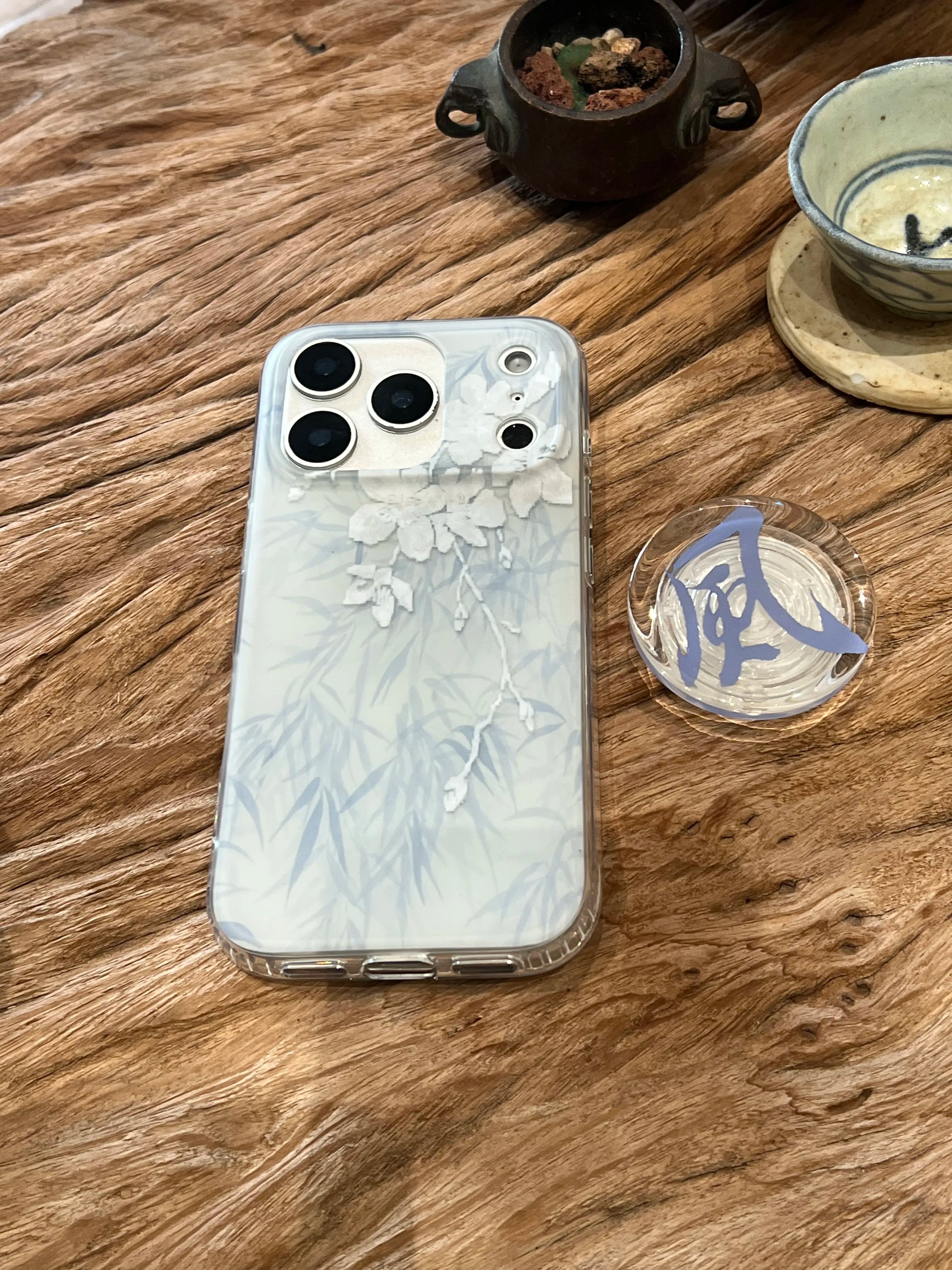 Minimalist Ink Bamboo & Floral Phone Case-YSH002IMD