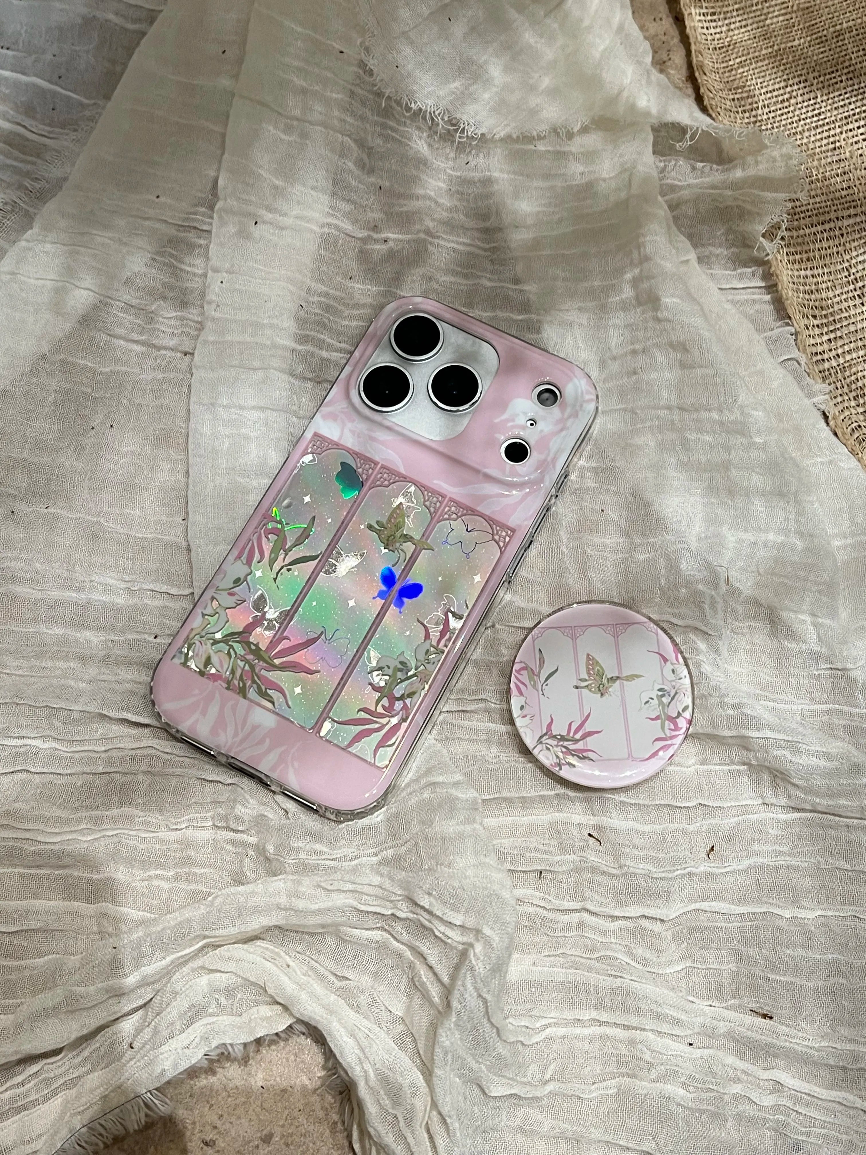 Butterfly & Folding Screen Phone Case-YSH006IMD