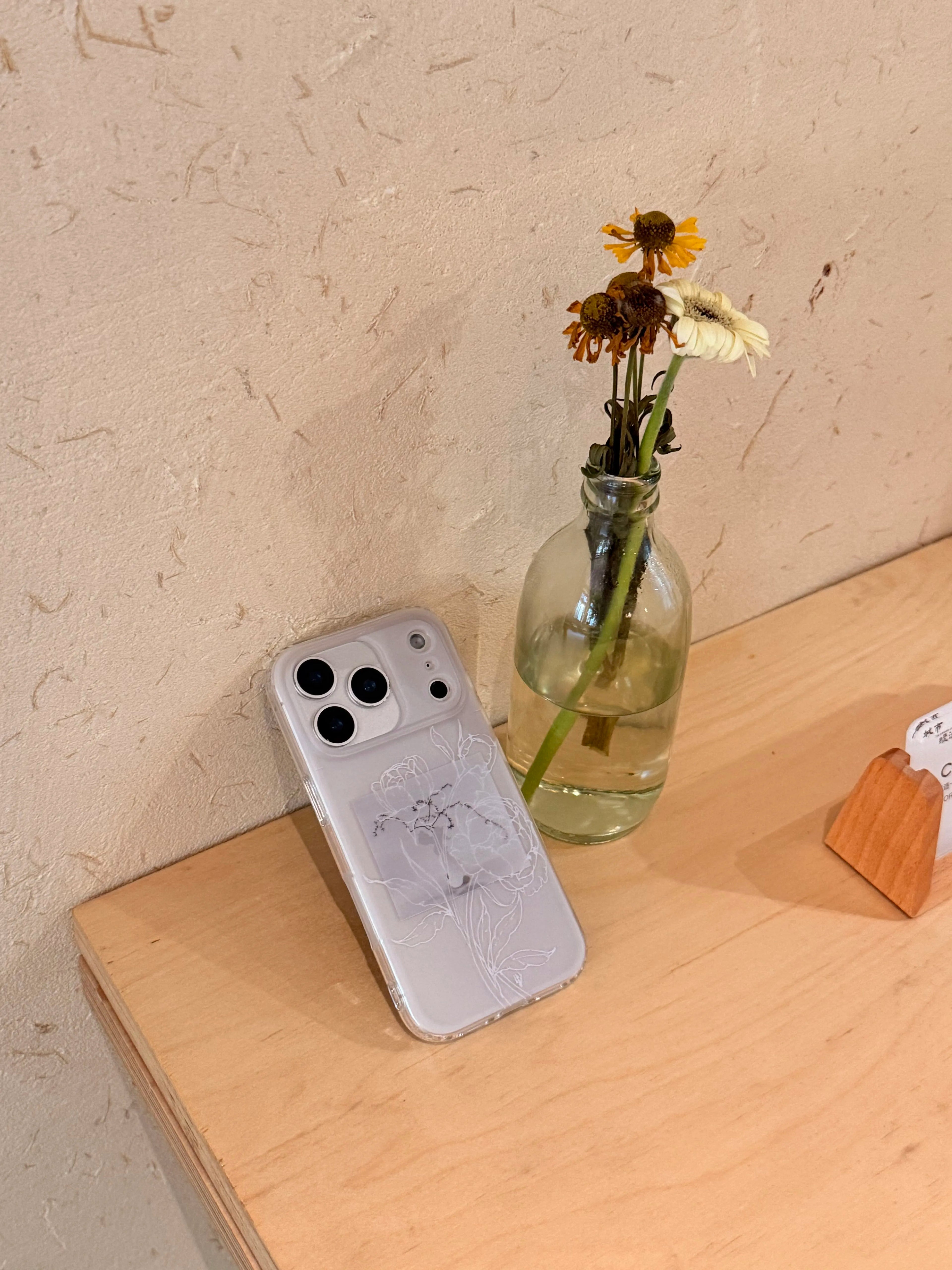 Minimalist Line Art Floral Phone Case-YSH018IMD