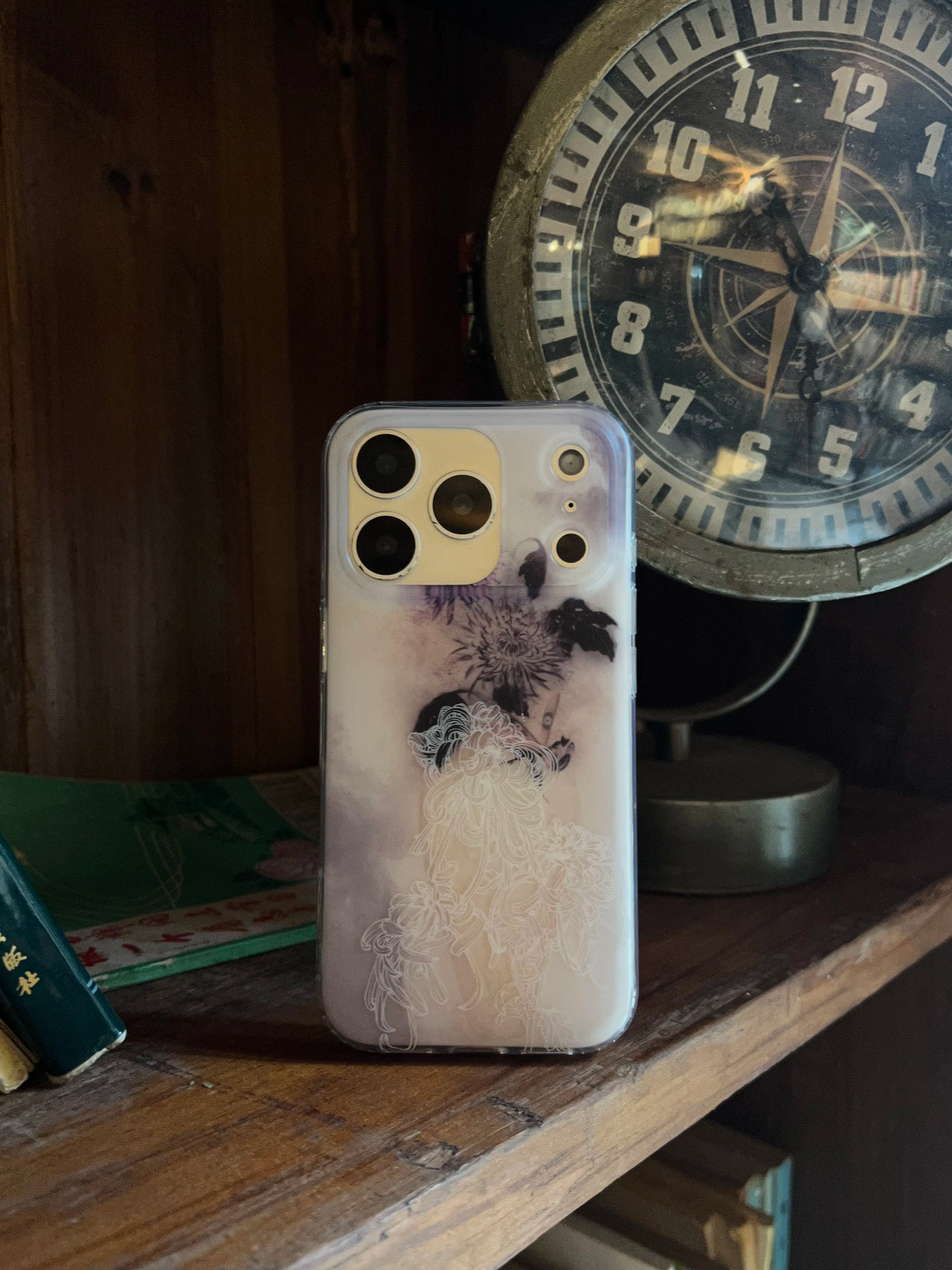 Ink Chrysanthemum Vase Phone Case-YSH022IMD