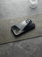 Obsidian Ink Black Tempered Glass Phone Case-MH