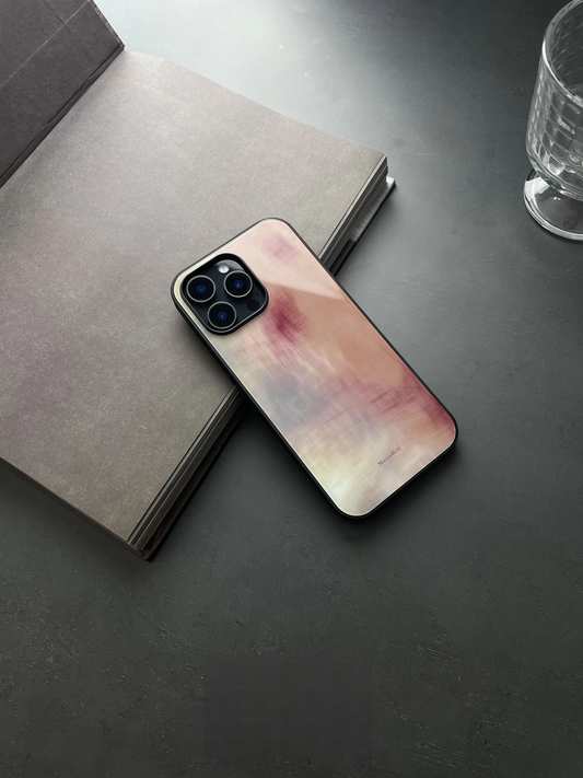 Abstract Watercolor Twilight Tempered Glass Phone Case-MH