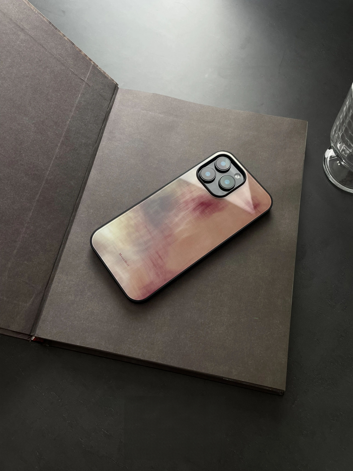 Abstract Watercolor Twilight Tempered Glass Phone Case-MH