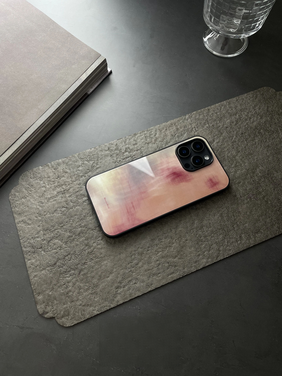 Abstract Watercolor Twilight Tempered Glass Phone Case-MH