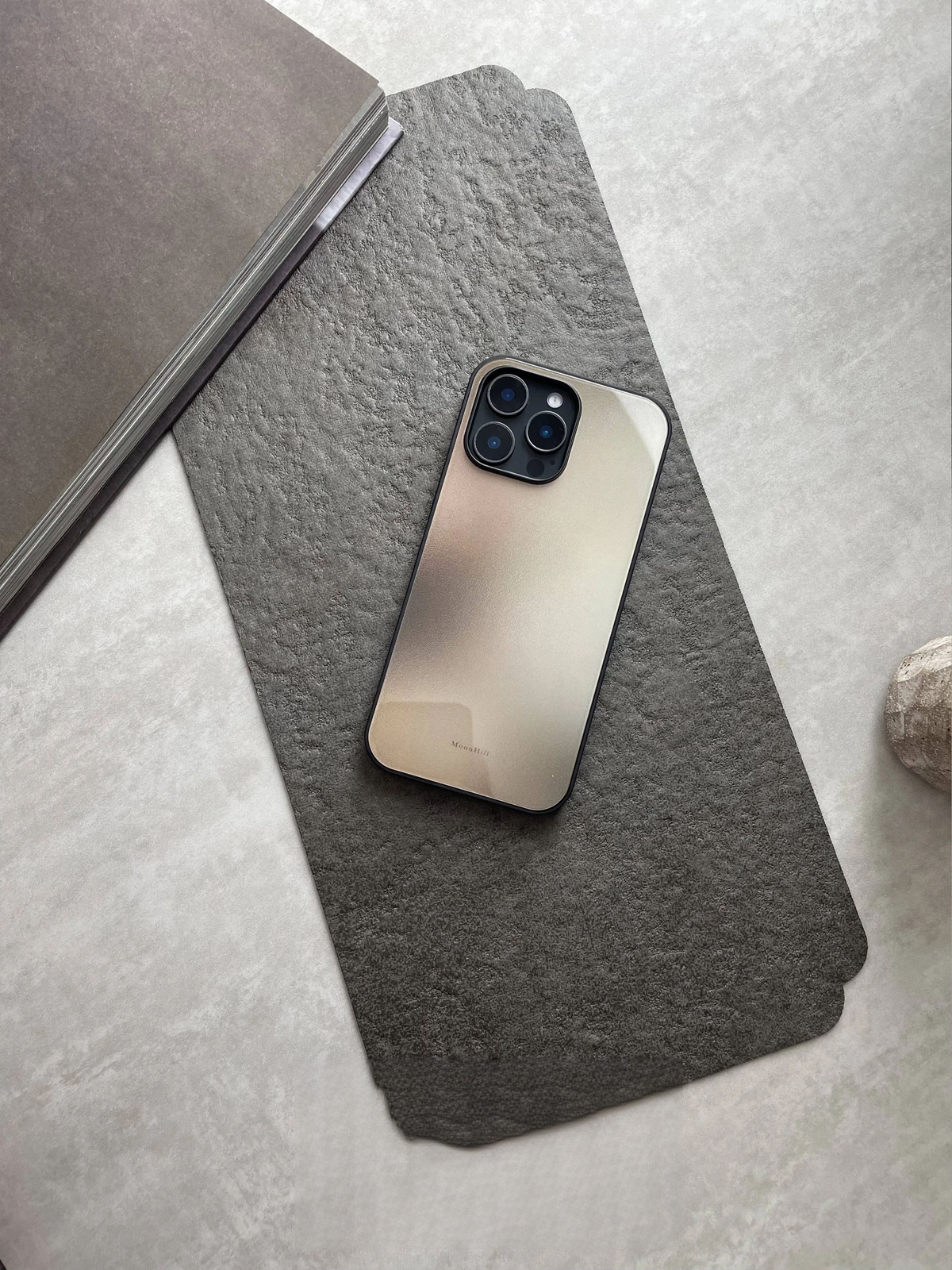 Sepia Tea Brown Gradient Tempered Glass Phone Case-MH
