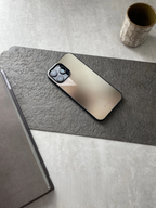 Sepia Tea Brown Gradient Tempered Glass Phone Case-MH