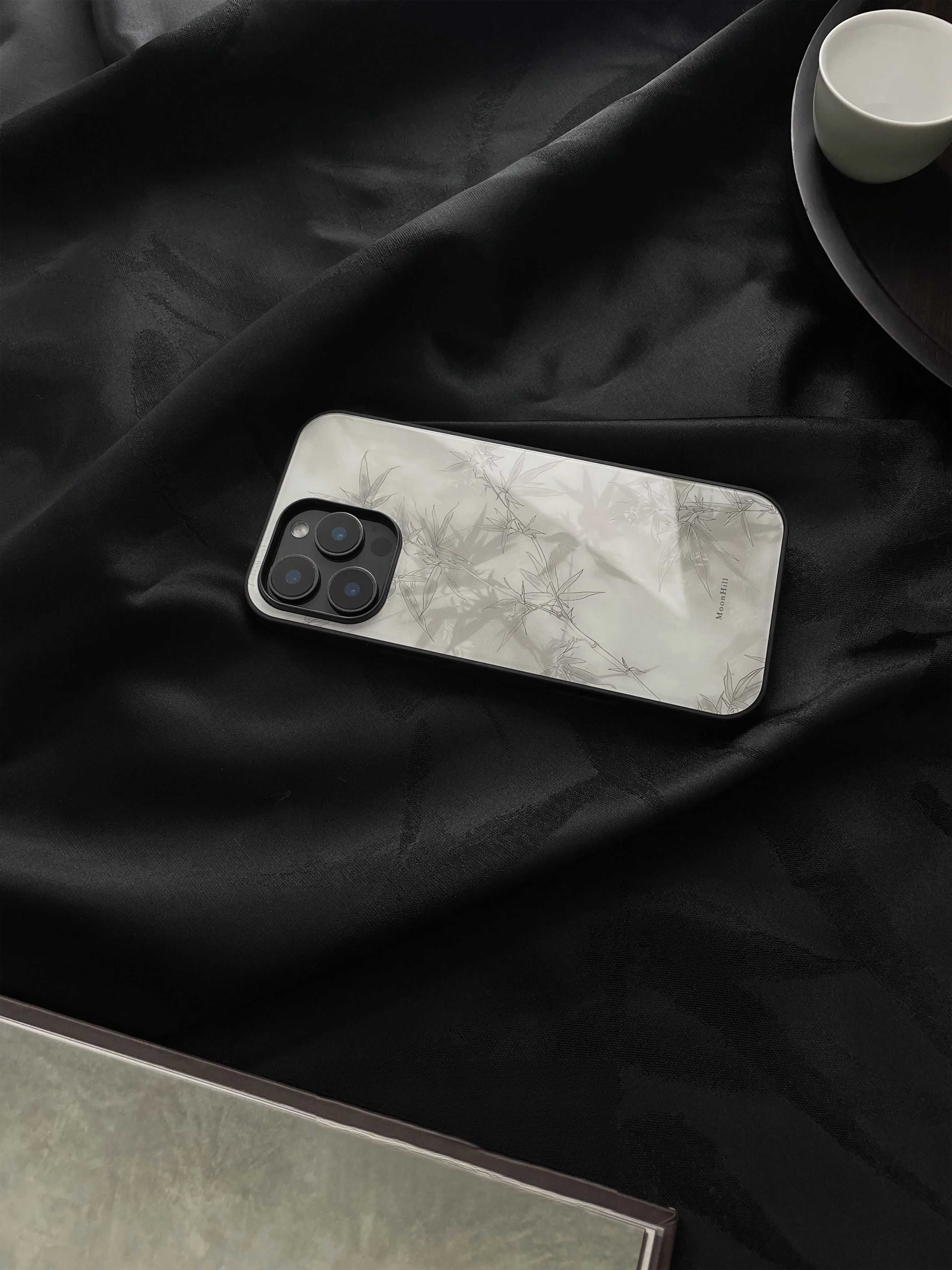 Zen Bamboo Ink Wash Tempered Glass Phone Case-MH
