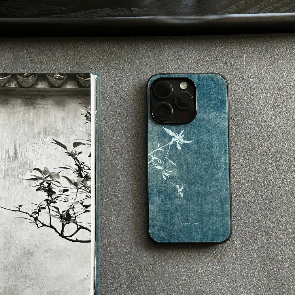 Cyanotype Floral Phone Case-NS038G