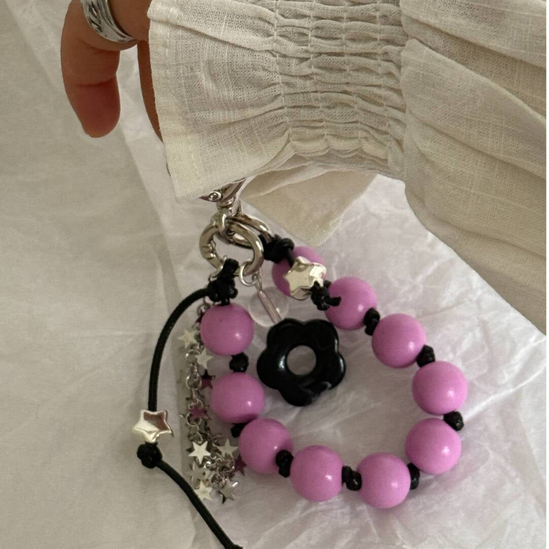 Aesthetic Purple Seashell Clear Phone Case With Black Border - SB-Mag