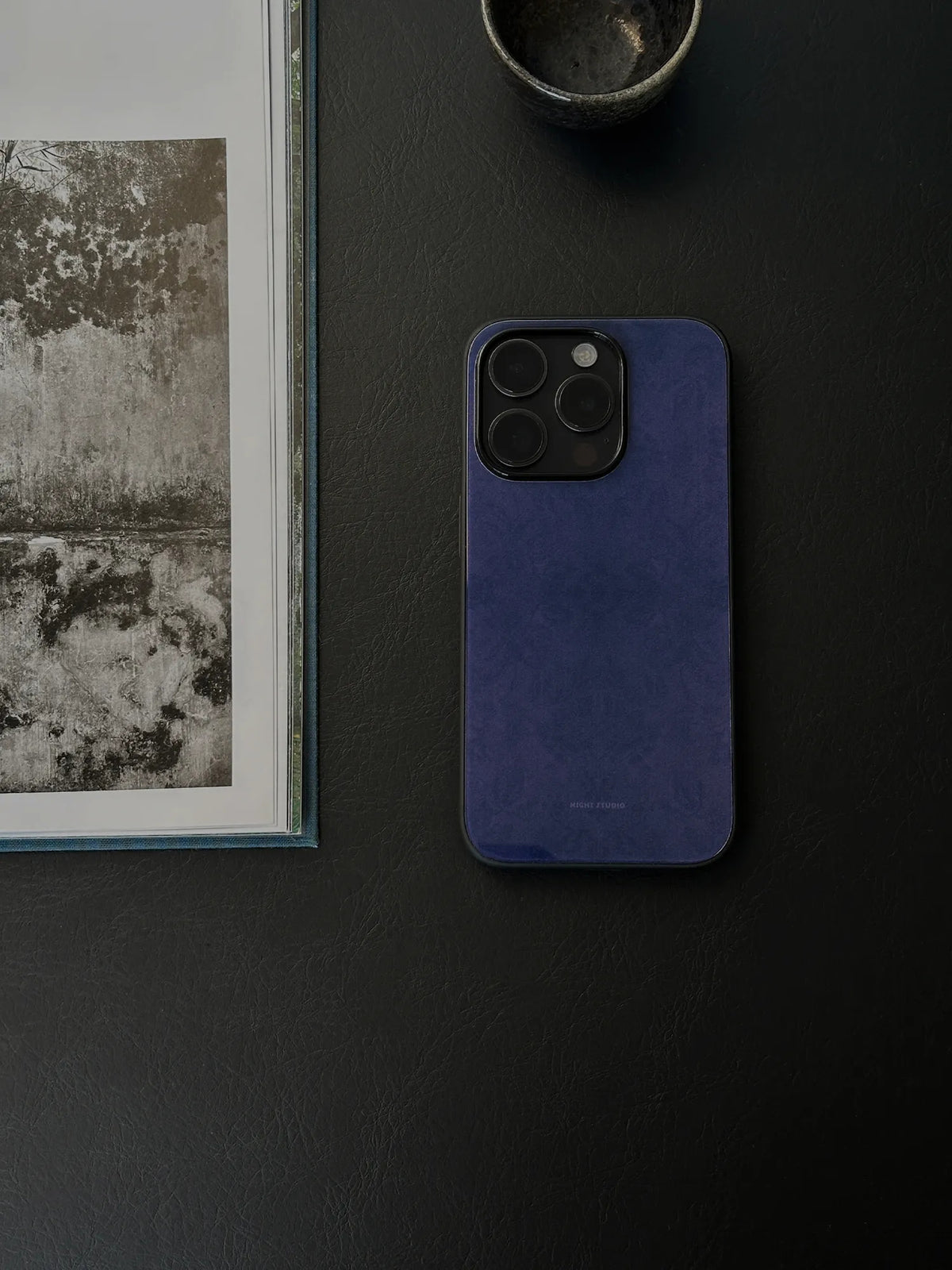 Deep Navy Damask Phone Case-NS025G