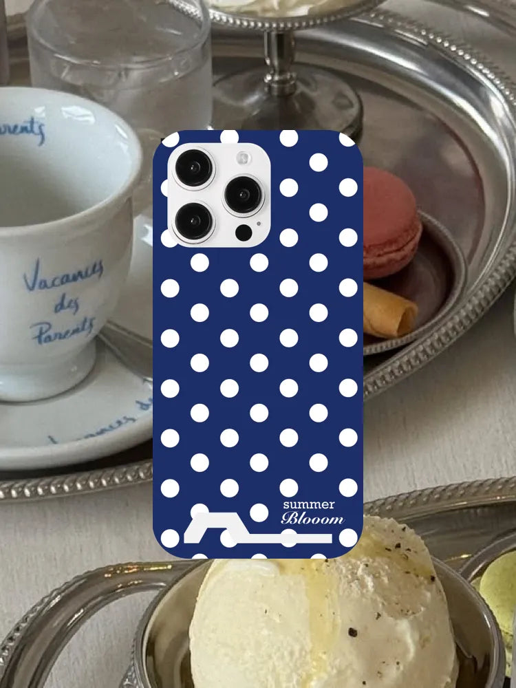 Aesthetic Blue Polka Dot Phone Case with Slot or MagSafe SB-IML
