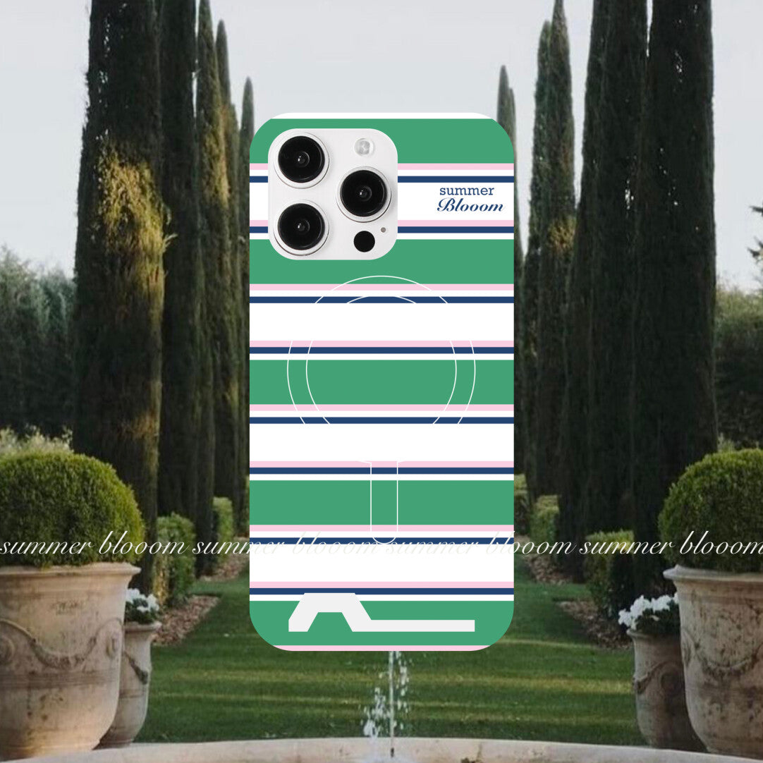 Vacation Aesthetic Striped Card Slot Phone Case - SB- IML- MagSafe