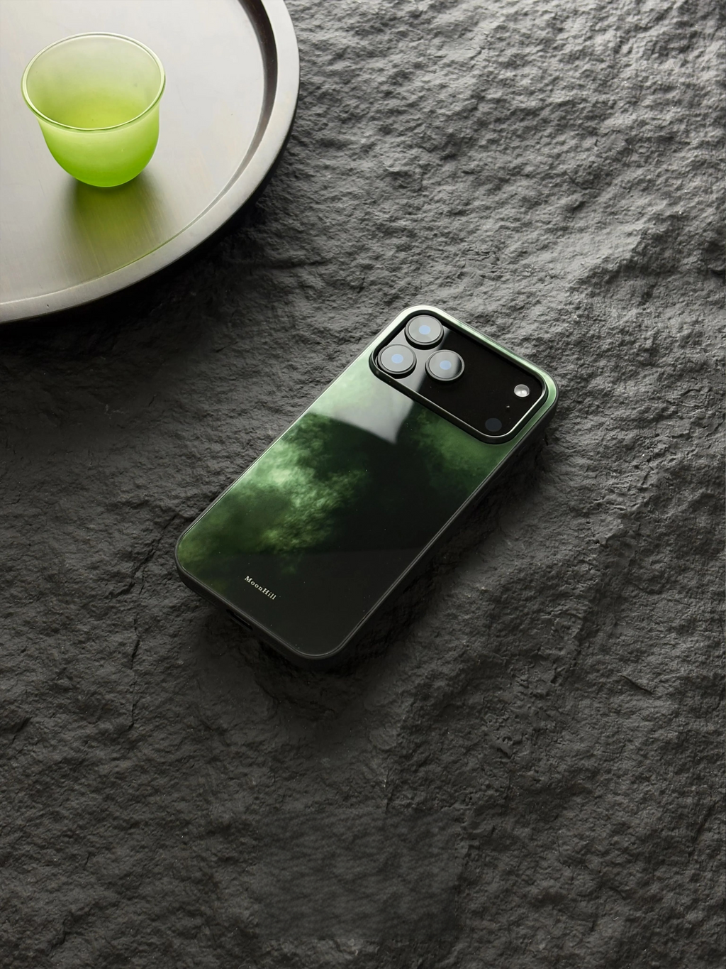 Verdant Mist & Jade Tempered Glass Phone Case-MH